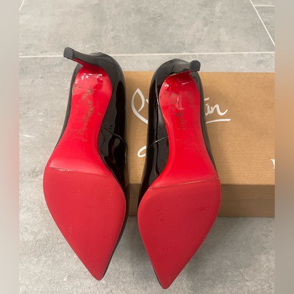 Christian Lounoutin patent leather 85mm heel, size 39 iconic red sole. - Picture 7 of 11